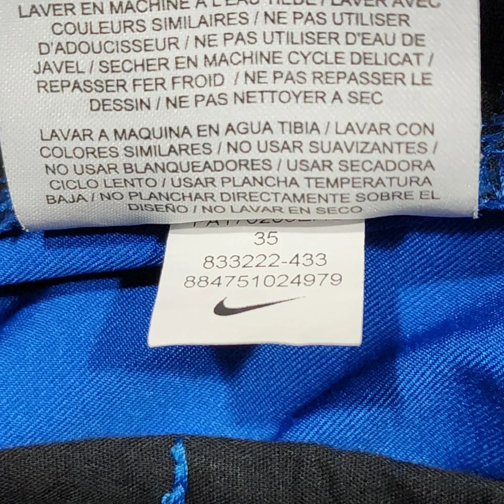 Nike‎ Golf Shorts 35 x8 Mens Blue Dri-FIT Standard Fit Performance Sport 18